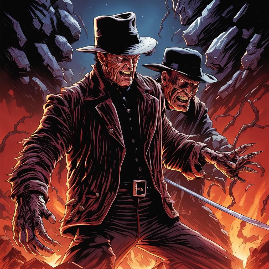 Freddy Krueger vs. Undertaker: Hellish WWE Comic Art