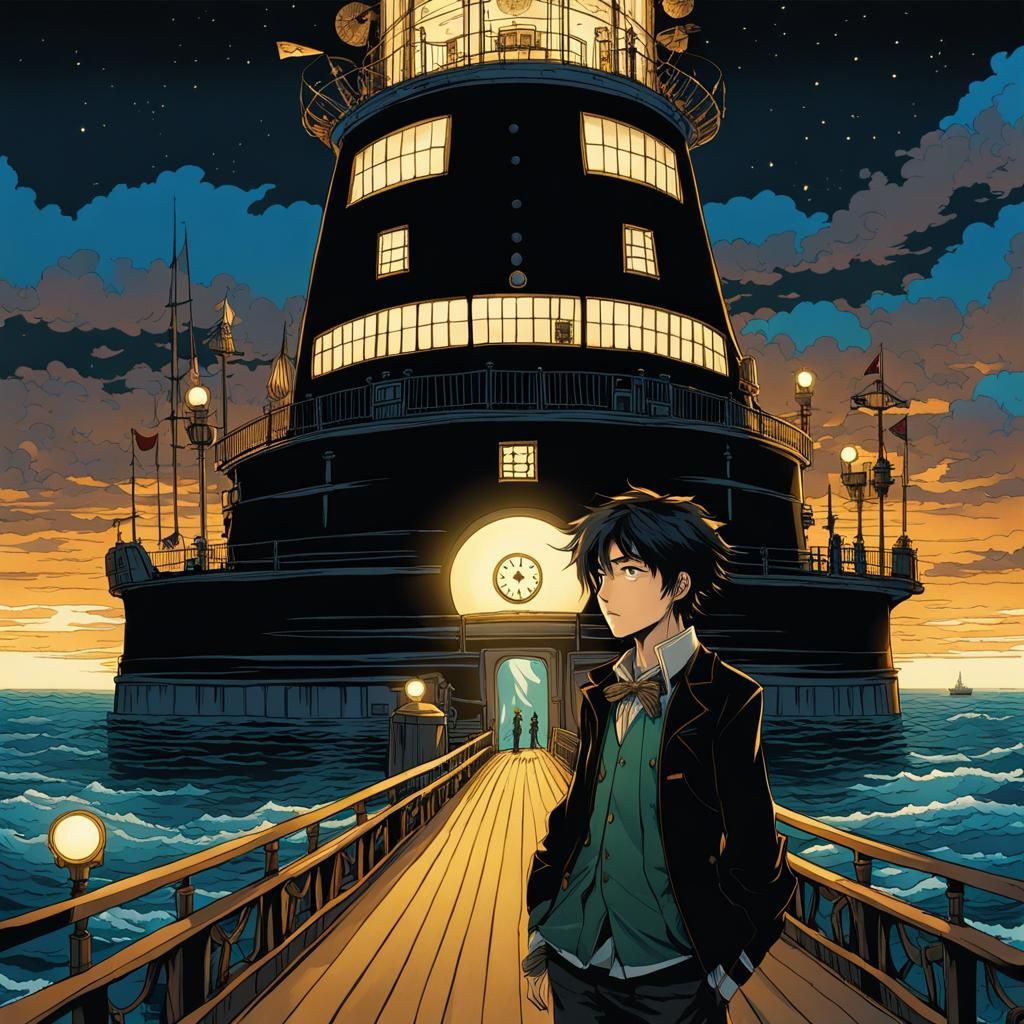 Ink Drawing - Anime Boy - Ready for Rapture