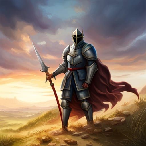 AI Image of a Dark Black Knight