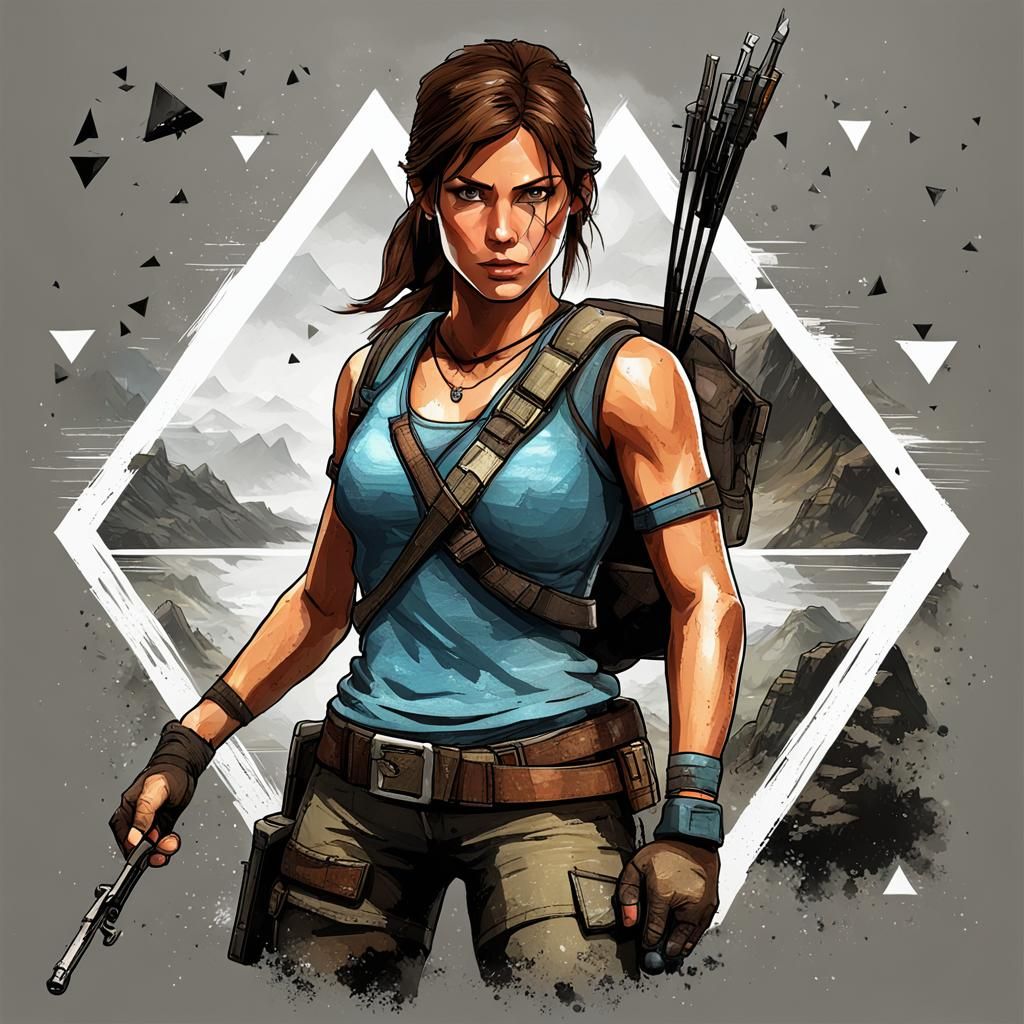 Lara Croft, Tomb Raider, with Triangle