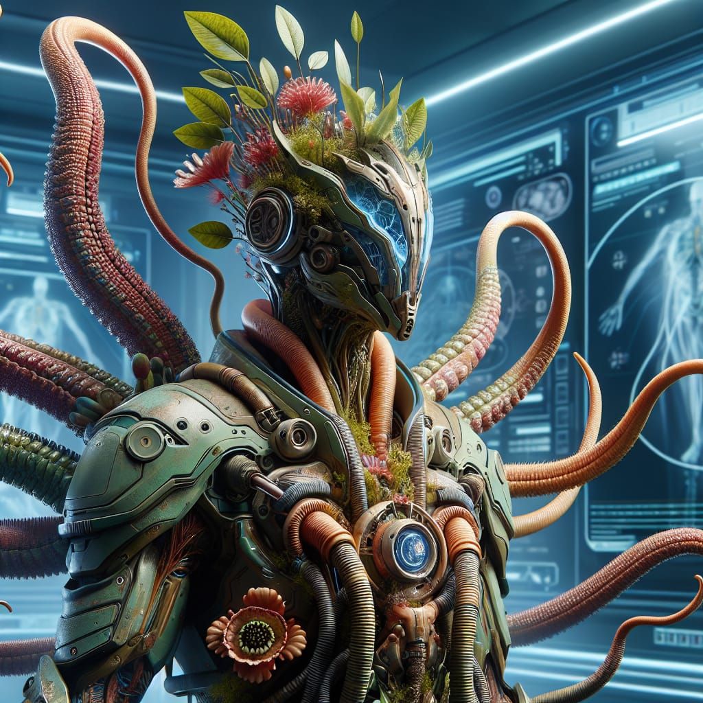 Extraterrestrial Plant Creature in Sci-Fi Armor