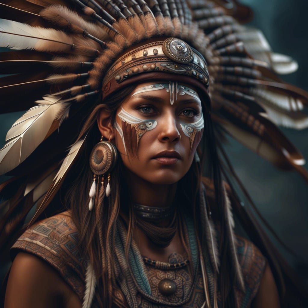 Epic Native American Digital Matte Painting