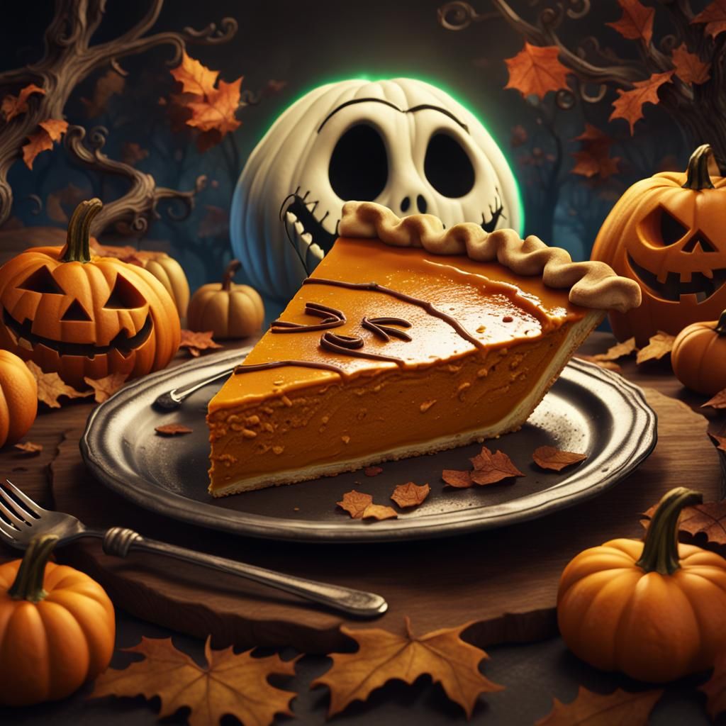 Jack Skellington Pumpkin Pie: Detailed Matte Painting