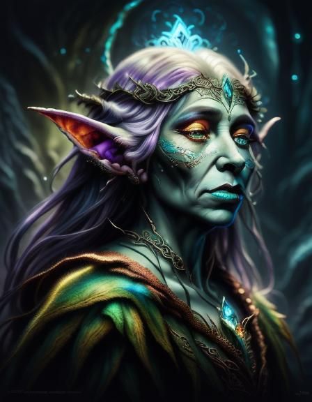 Maudra Queen: Elder Gelfling in Dark Crystal Style