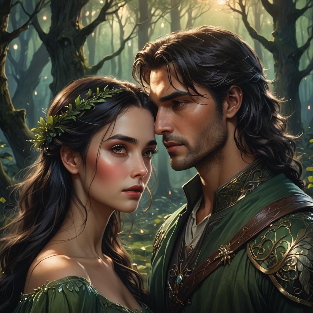 Enchanted Forest Twilight: A Serene Fantasy Portrait