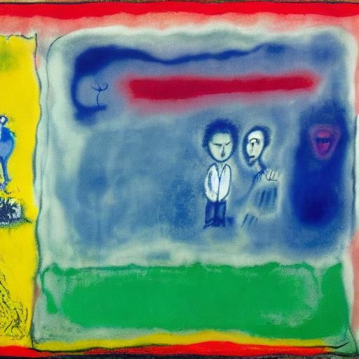 Abstract Expressionist Art Conveying Loneliness