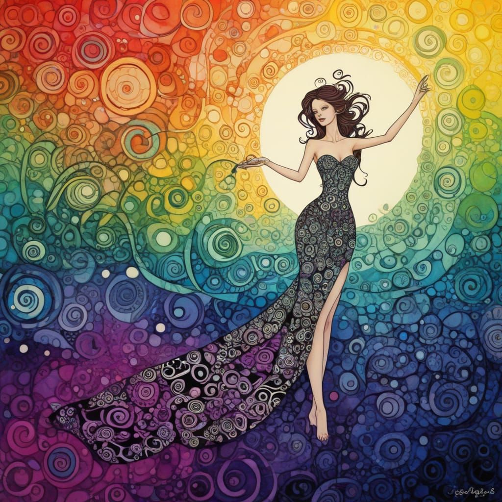 Klimt-Inspired Zentangle with Extreme Chaos Factor