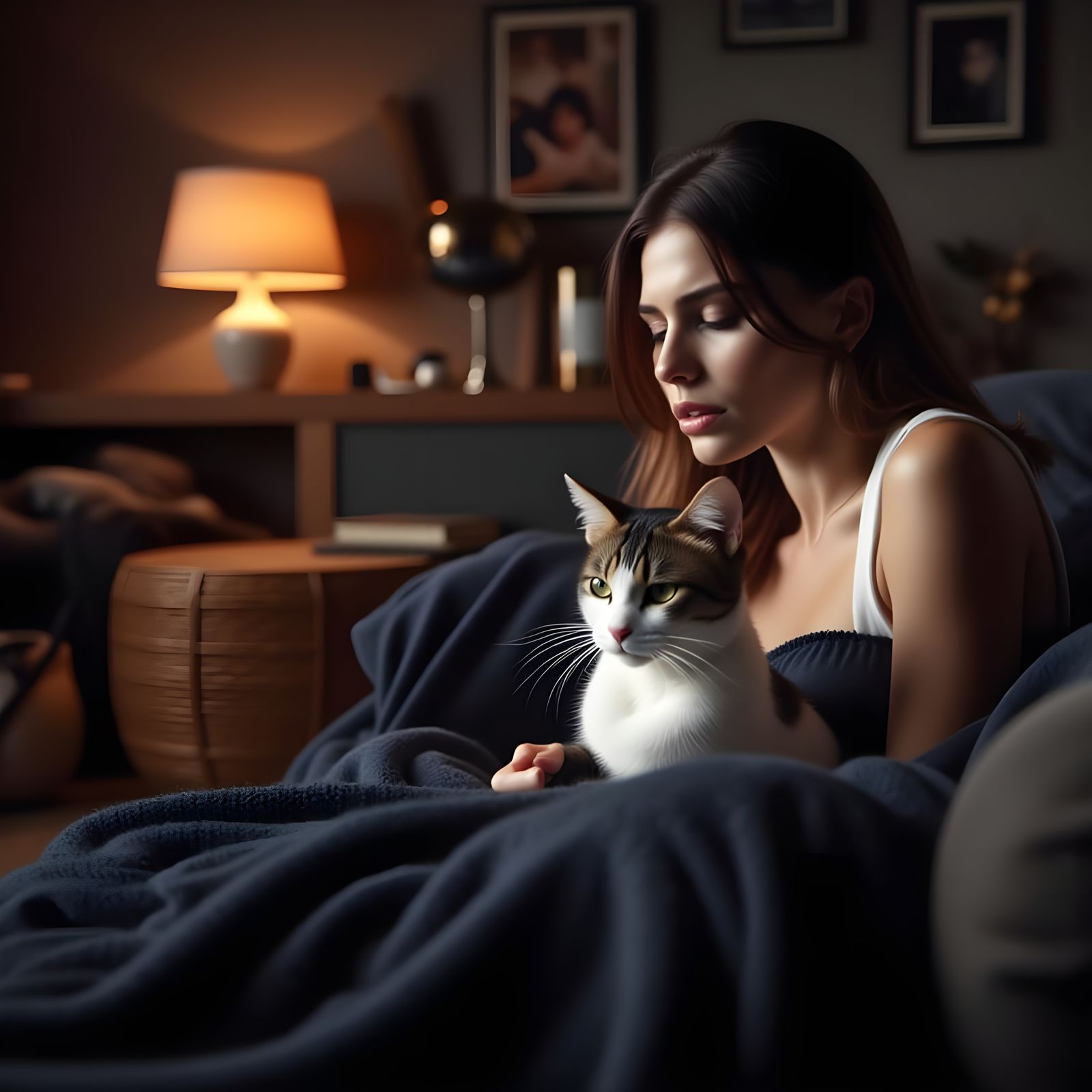 A Woman's Desperate Solace in a Turbulent Moment