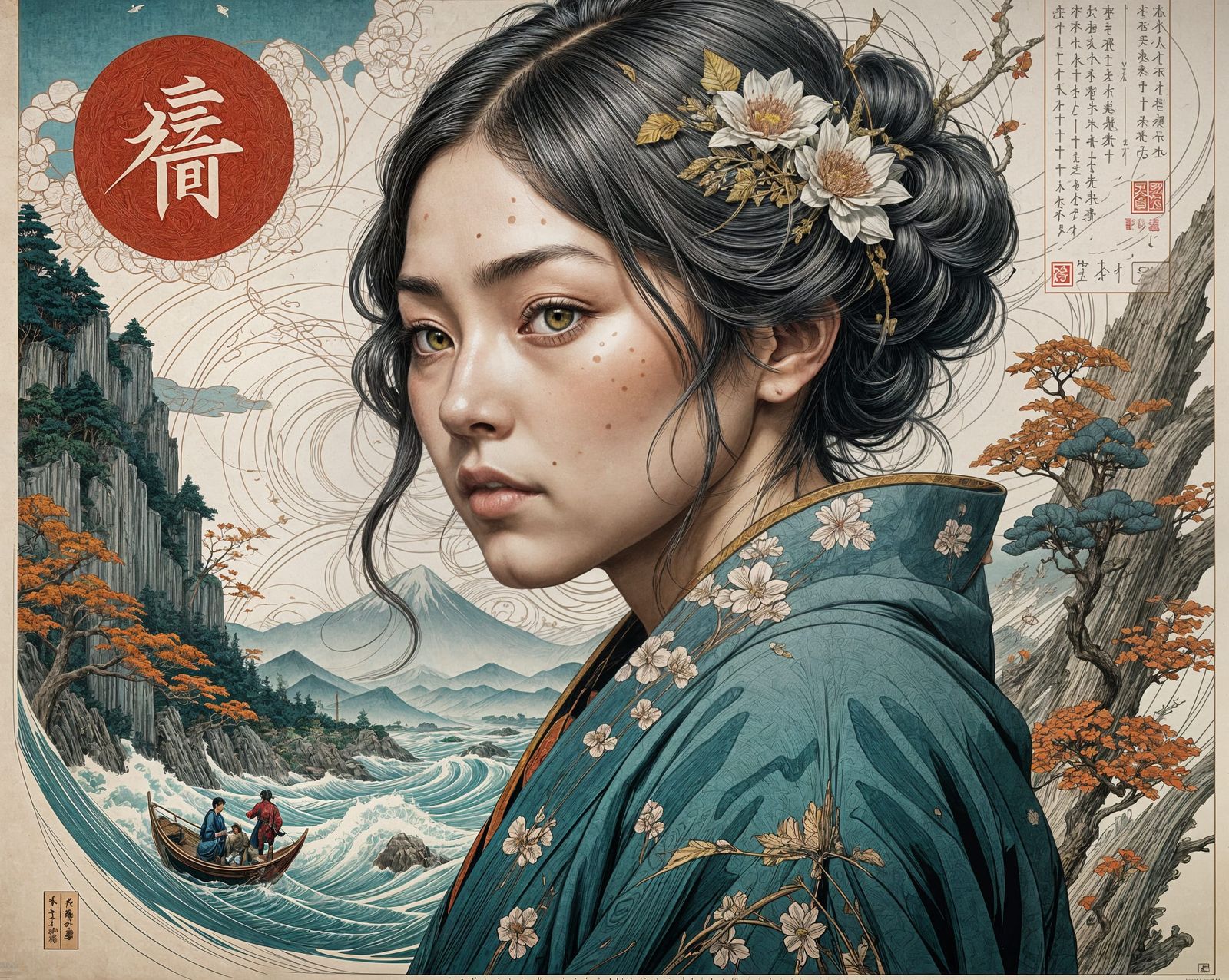 Ukiyo-e Scene of Everyday Life