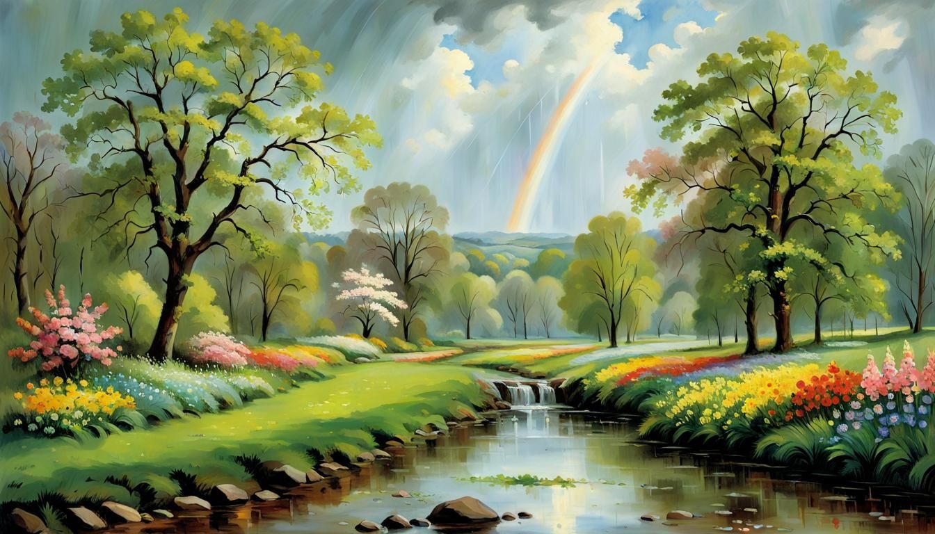 Rainbow after an April shower