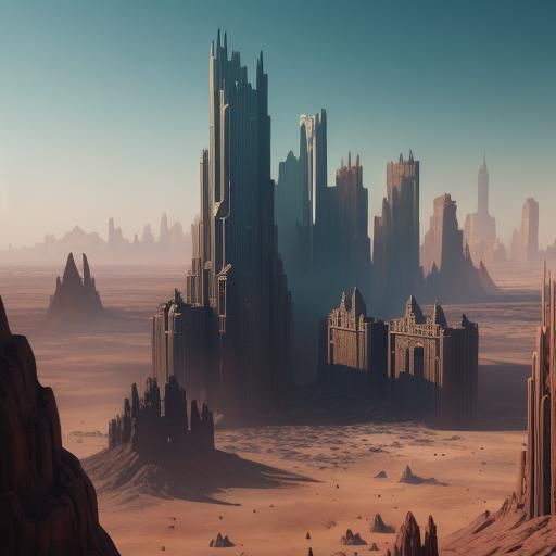 Desert Skyscrapers: Detailed Matte Painting in Unreal Engine