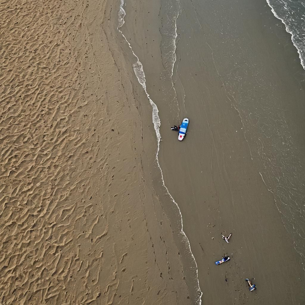 Peaceful Night Beach: Detailed Matte Painting