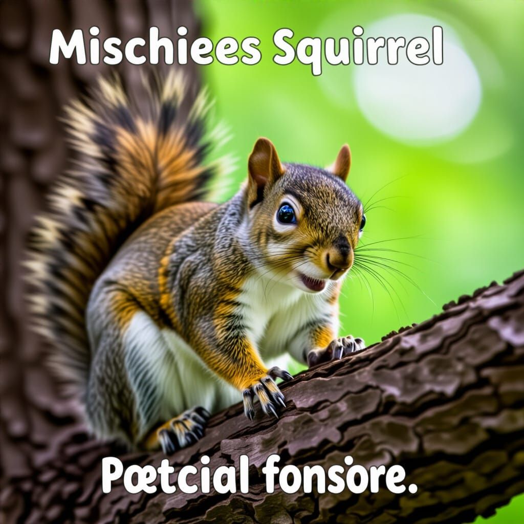 Mischievous Squirrel: AI-Generated Art
