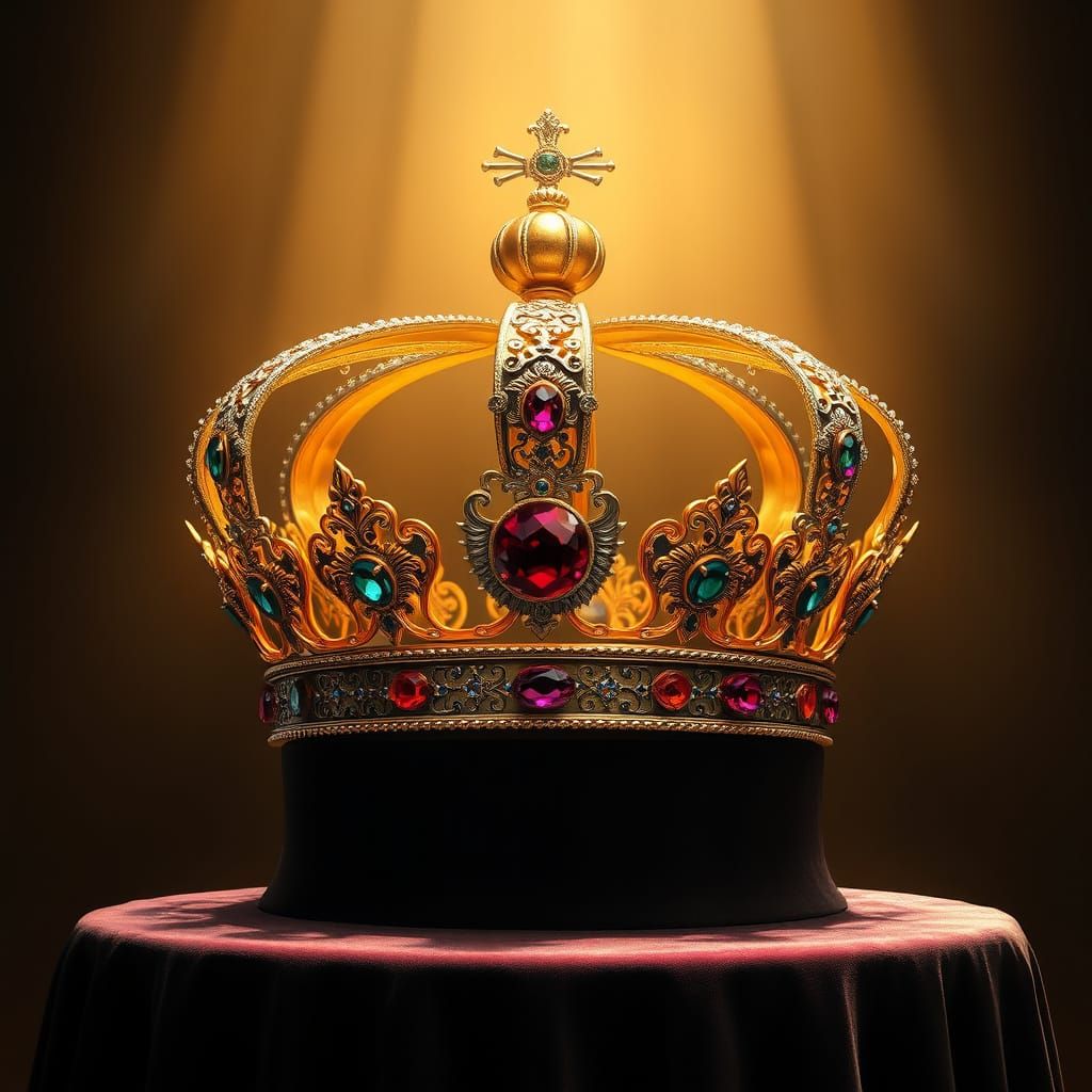 Majestic Baroque Crown in Golden Light