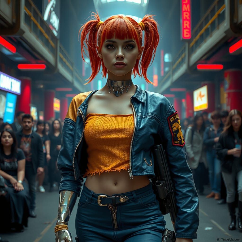 Cyberpunk Fashion Model Stuns on Apocalyptic Runway