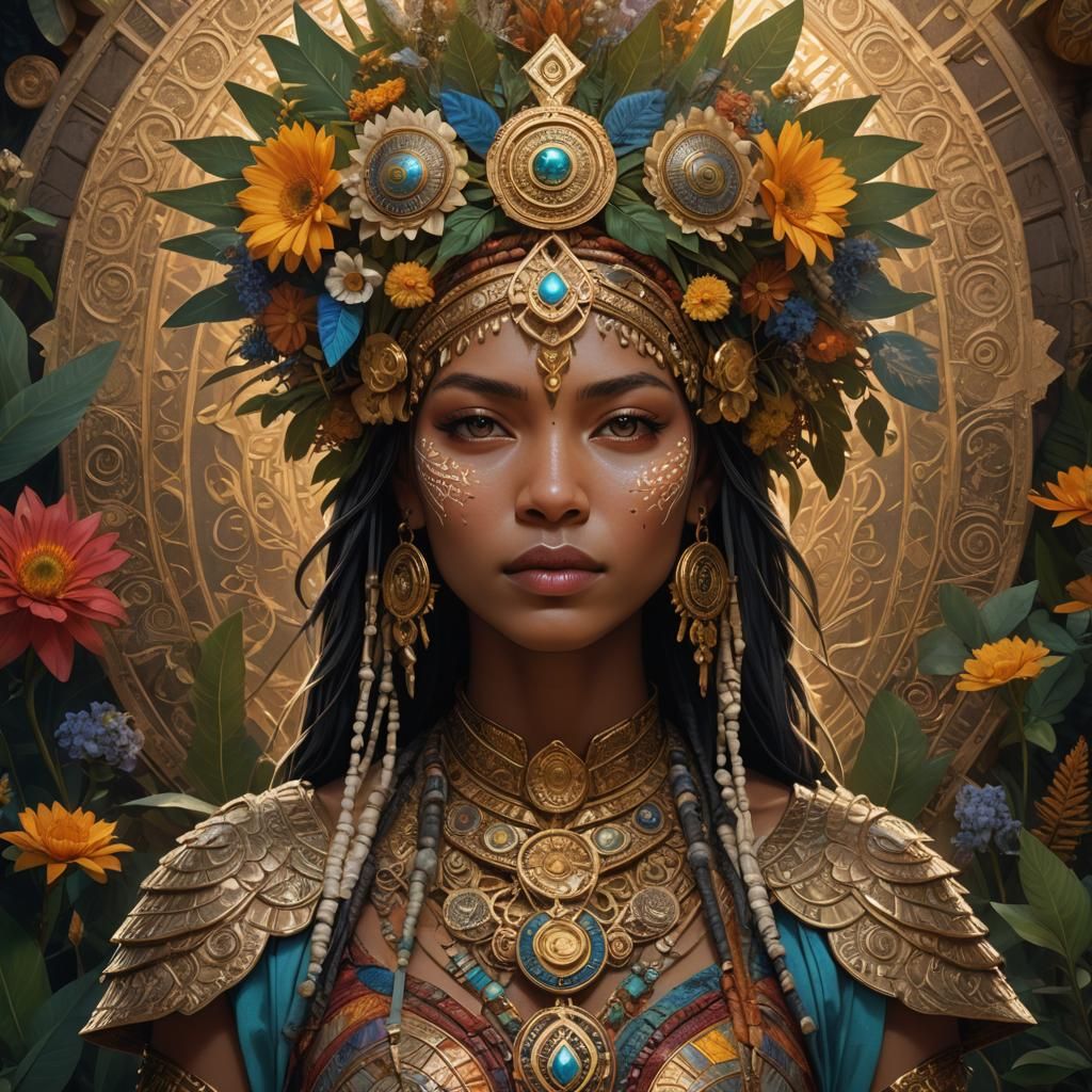 Mystical Woman Portrait in Fantasy Concept Art Style