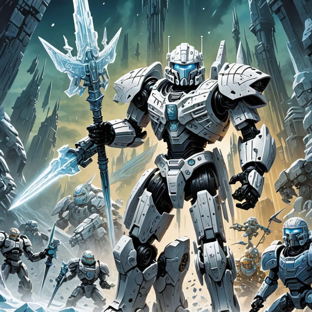 Bionicle Comic Book Cover with Ice Warrior