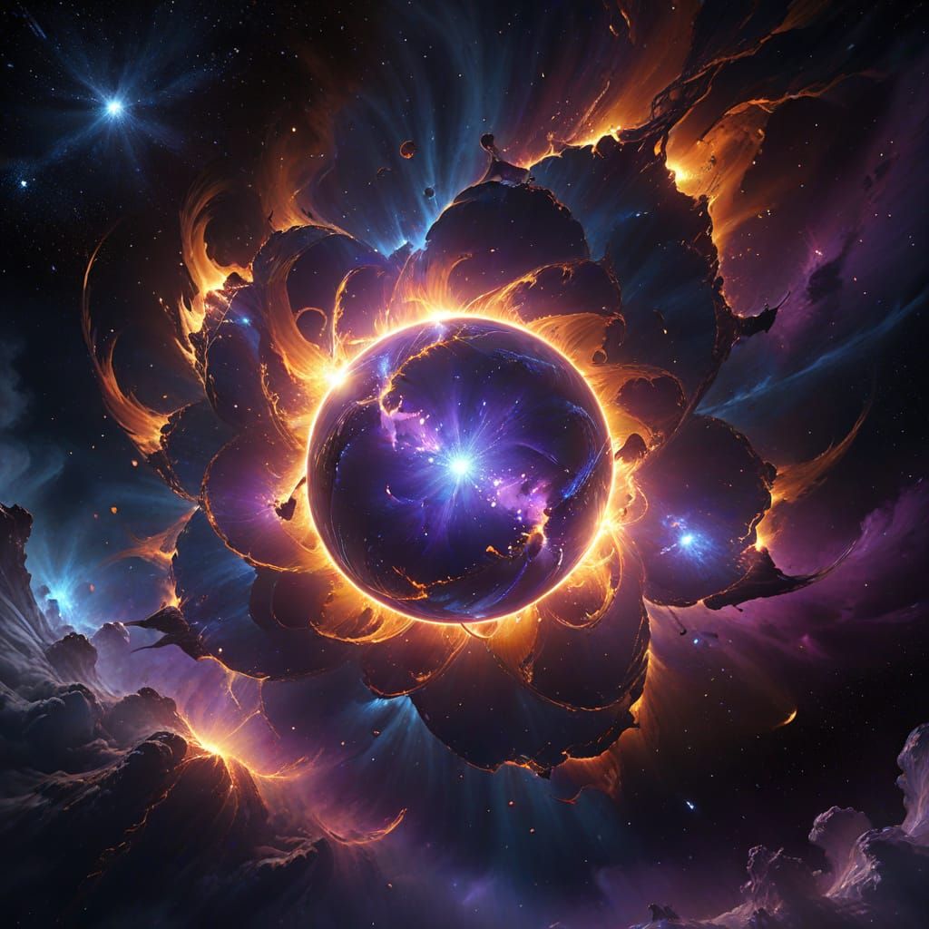 Cosmic Azure Monarch Unfurls Celestial Majesty