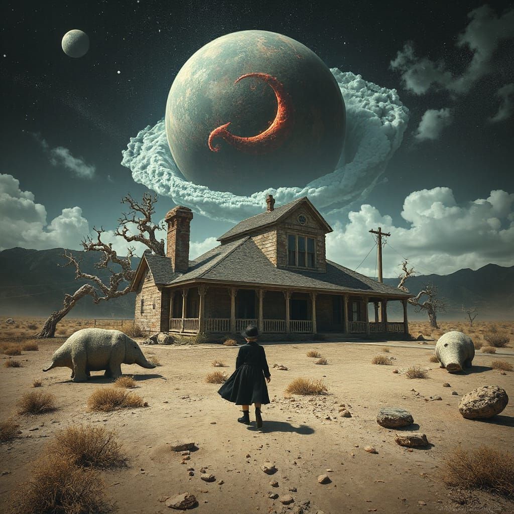 Surreal Kidcore Gothic Haven: Strange American Dream