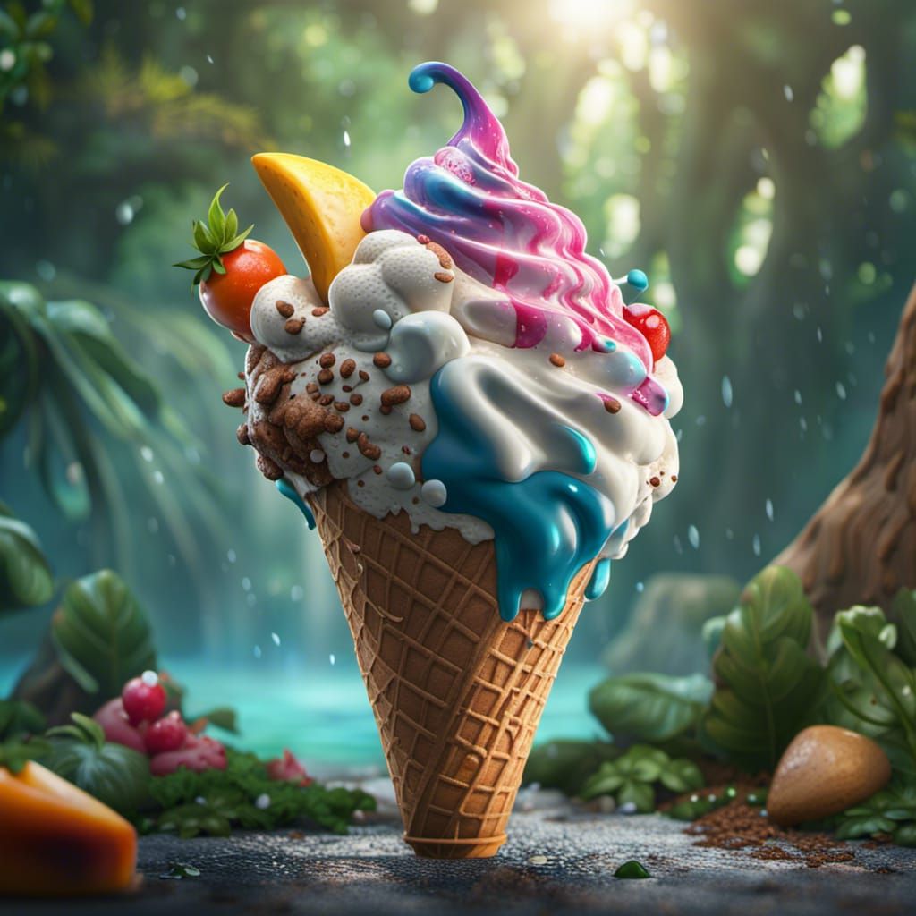 Jungle Wave Sundae: Detailed Matte Painting