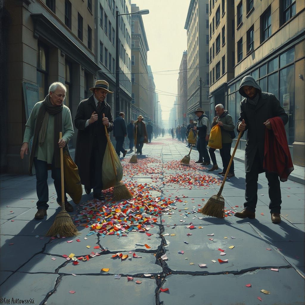 Sweeping Up Confetti in a Forgotten City