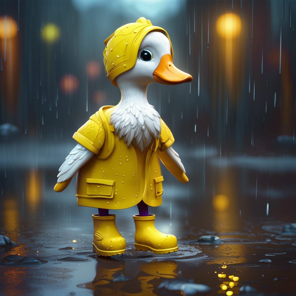 Goose in Yellow Boots: A Matte Painting