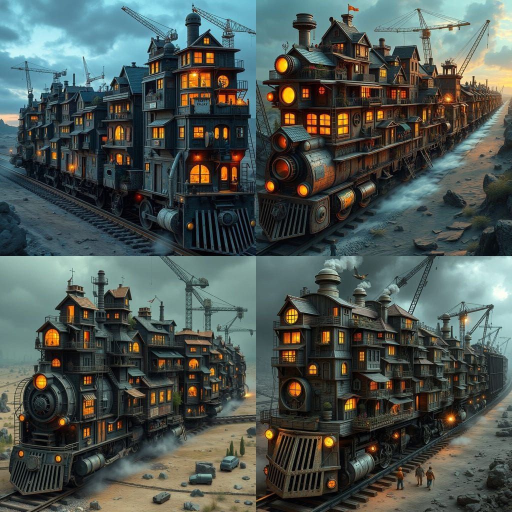 Colossal Pirate Train City in Wasteland, Scrap Village
