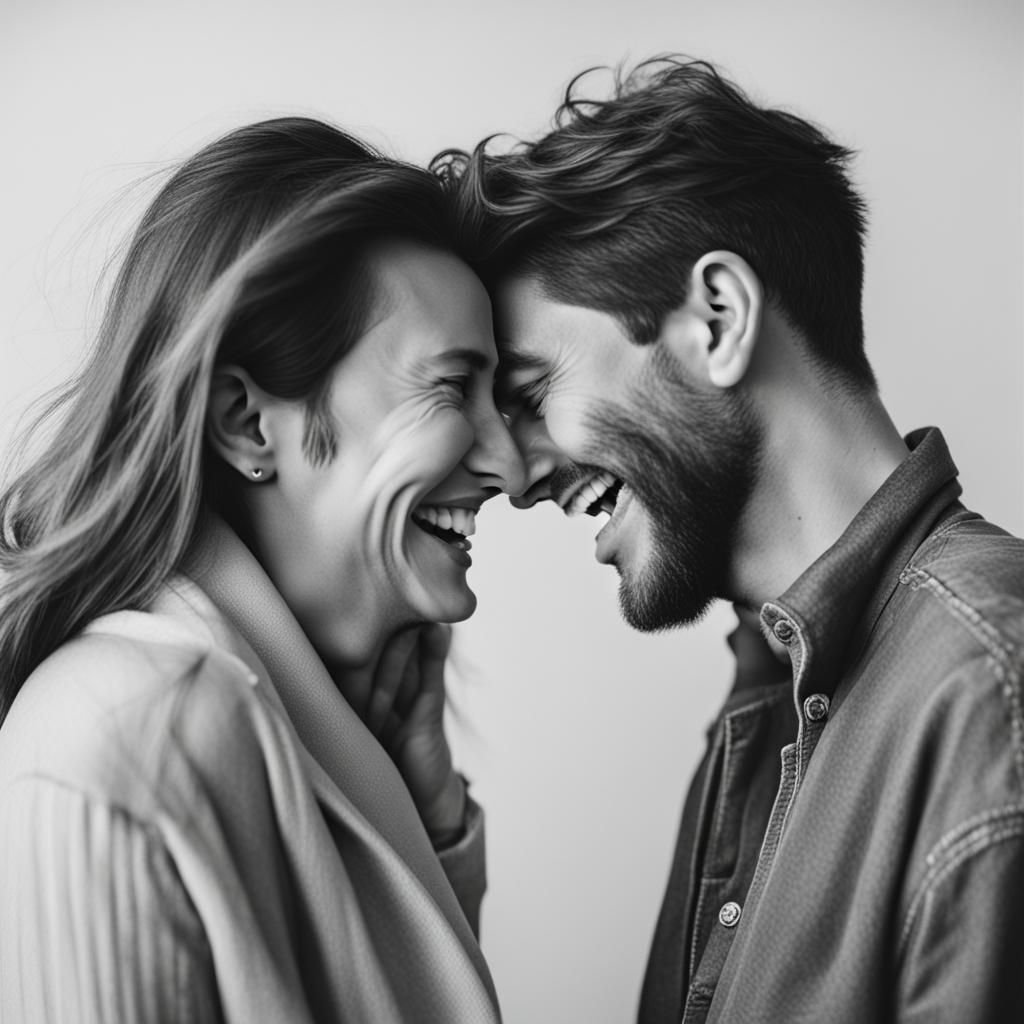 Laughing Couple Sharing a Joyful Moment