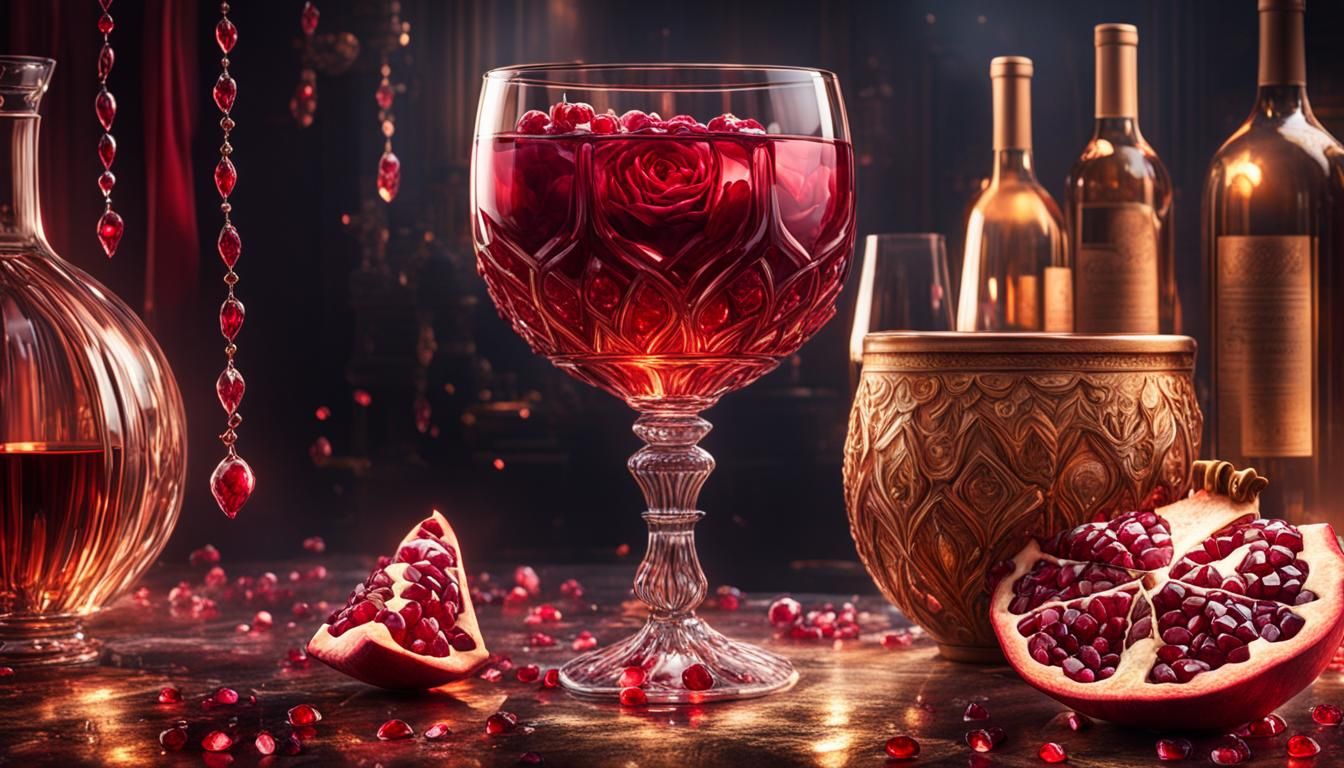 Wine, Rose, and Jewels: A Dramatic Digital Painting