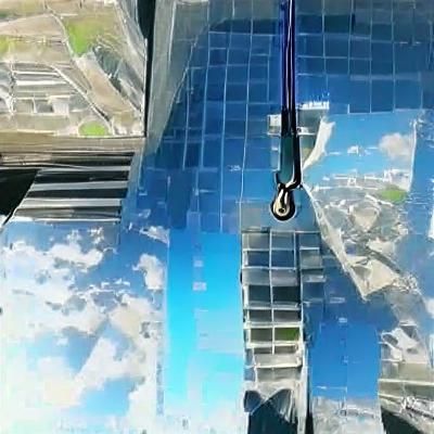 Dangling from a Skyscraper: A Moment of Suspense