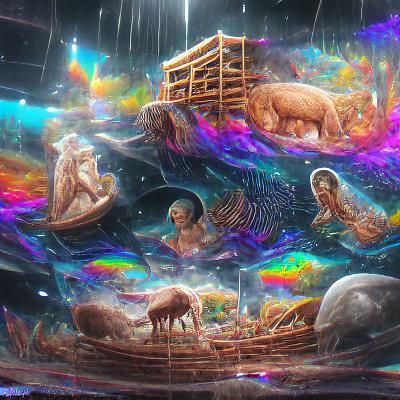 Cosmic Noah's Ark: A Visionary Illustration