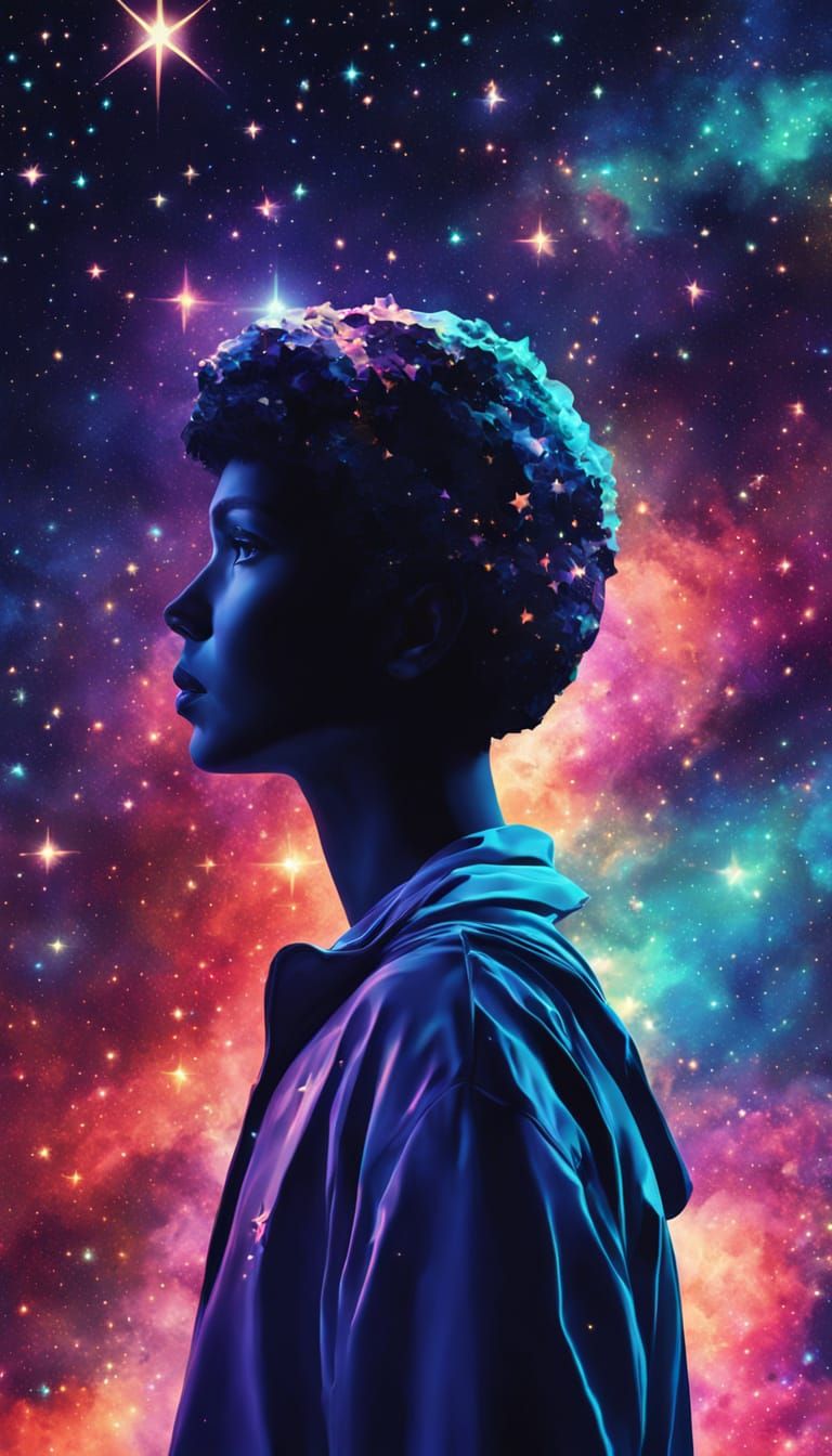 Surreal Starry Night Dreamscape in Digital Painting