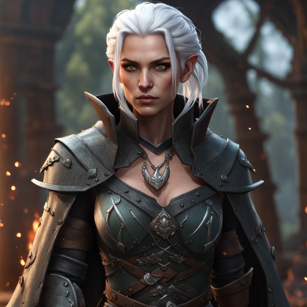 D&D Changeling Rogue with Braided Hair