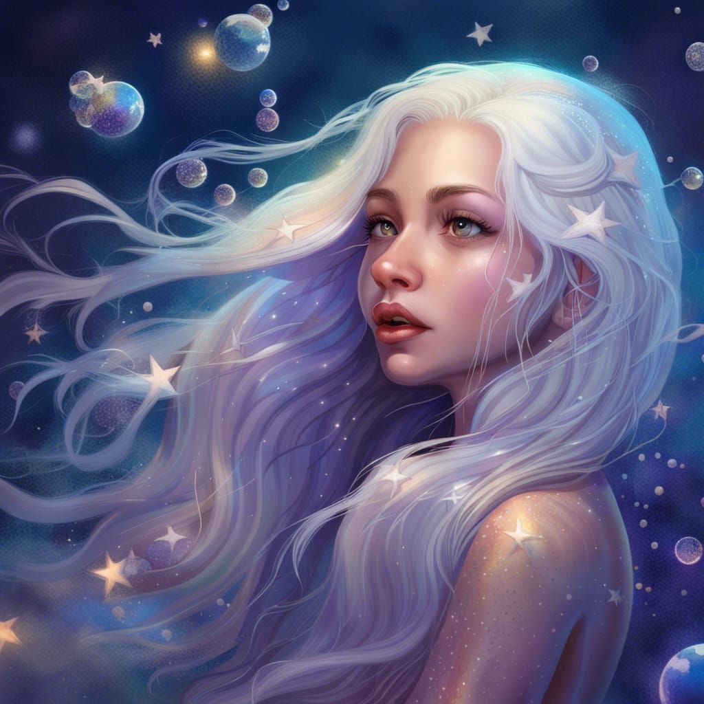 Twilight Mermaid in Hyperrealistic Splash Art