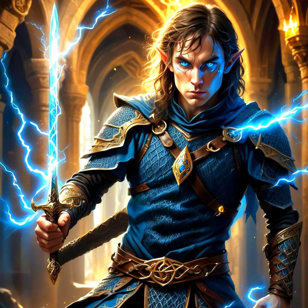 Half-Elf Rogue Ready for Battle