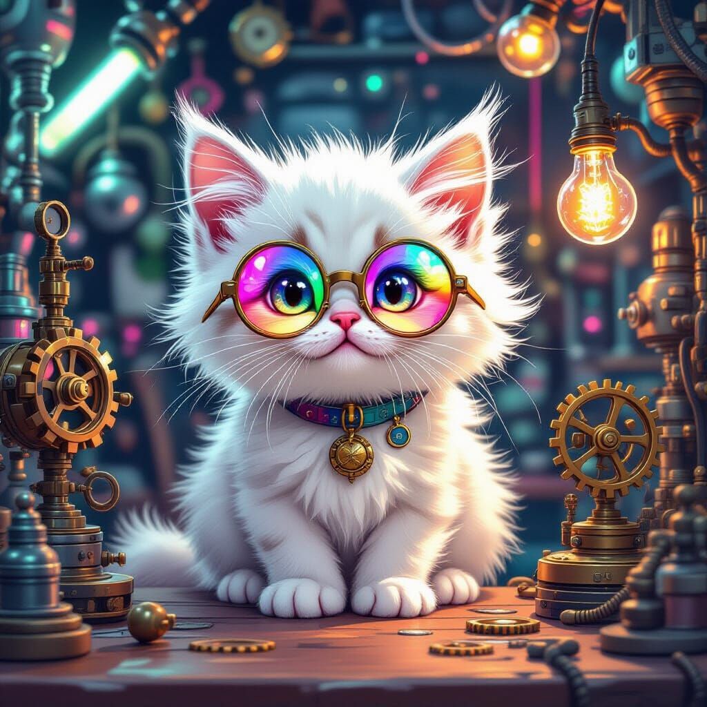 Steampunk Kitten in Kawaii Style Workshop