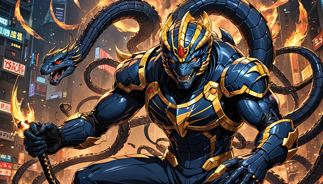 Cobra King in Anime Style