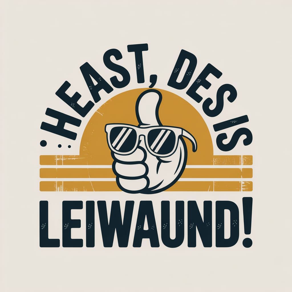 A bold street-style t-shirt design featuring the slogan "Heast, des is leiwaund!"
