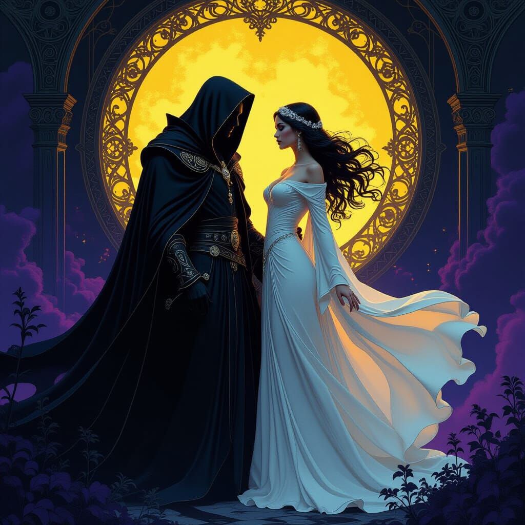 Light and Darkness Personified in Fantasy Art