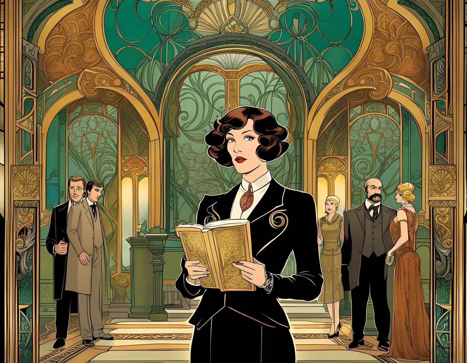 Clue Reimagined: An Art Nouveau Graphic Novel