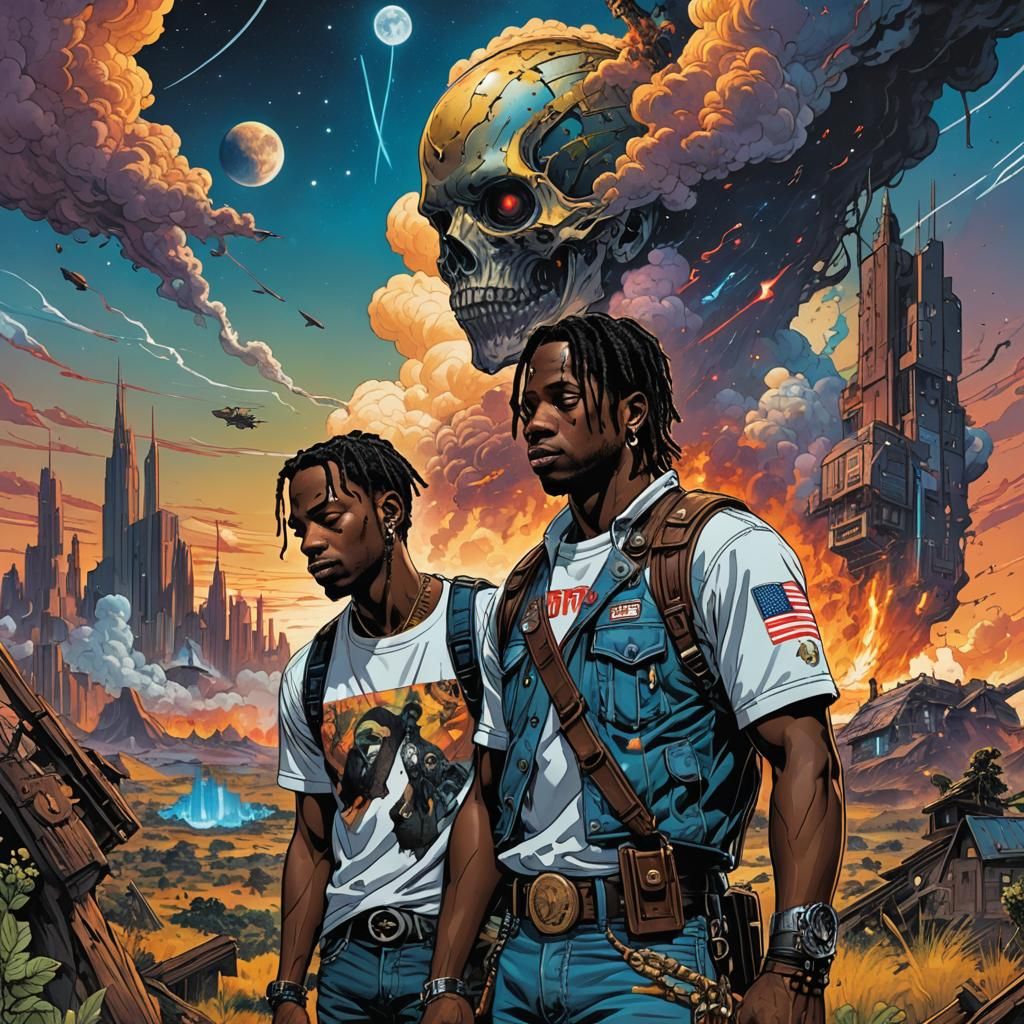 Utopia Album Cover Art in Comic Style