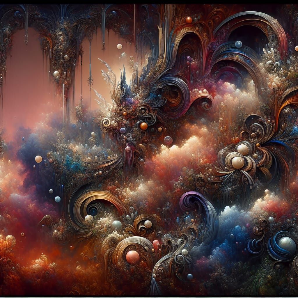 Detailed Fantasy Matte Painting in Rich Colors