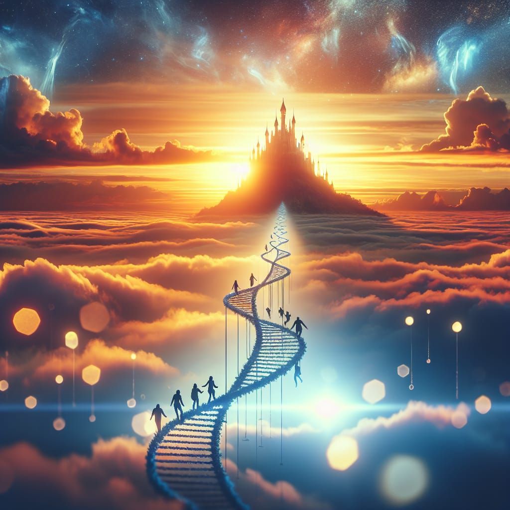 Ascending DNA Ladder to Cloud Castle: Magic Realism