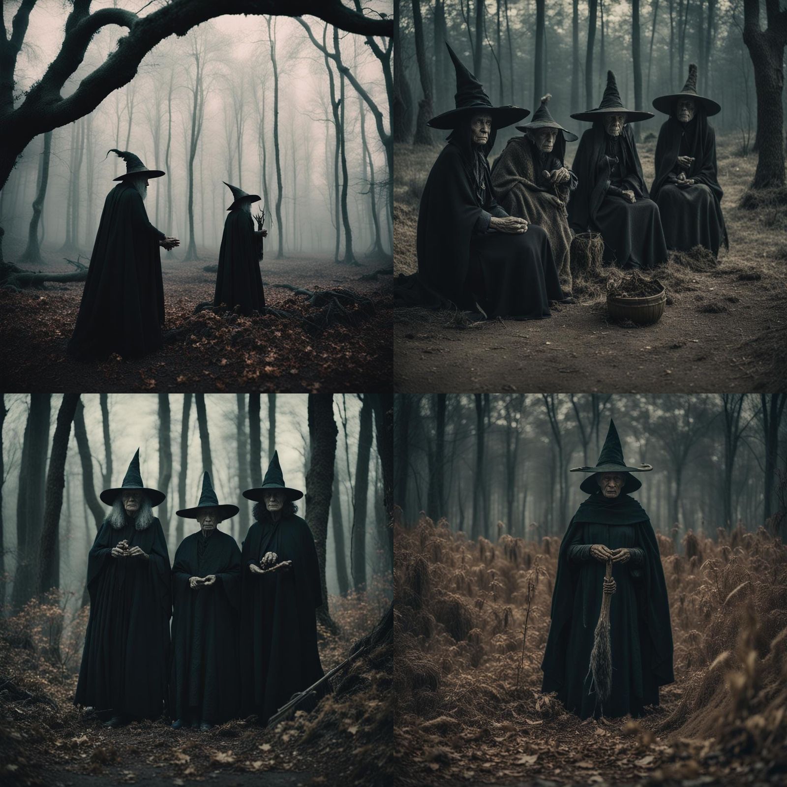 Cinematic Witch Gathering Ancient Knowledge