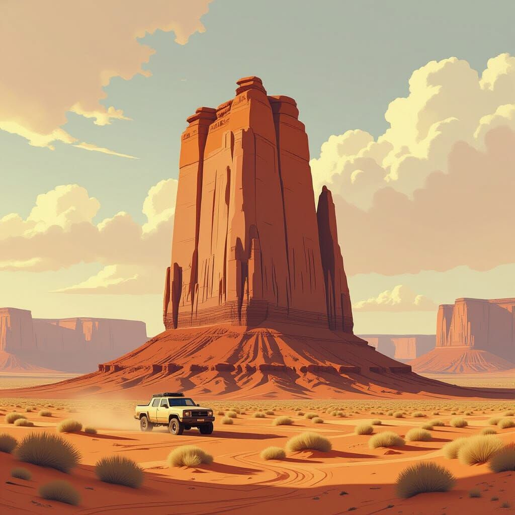 Factory Butte in Utah: Sweeping Landscape Art