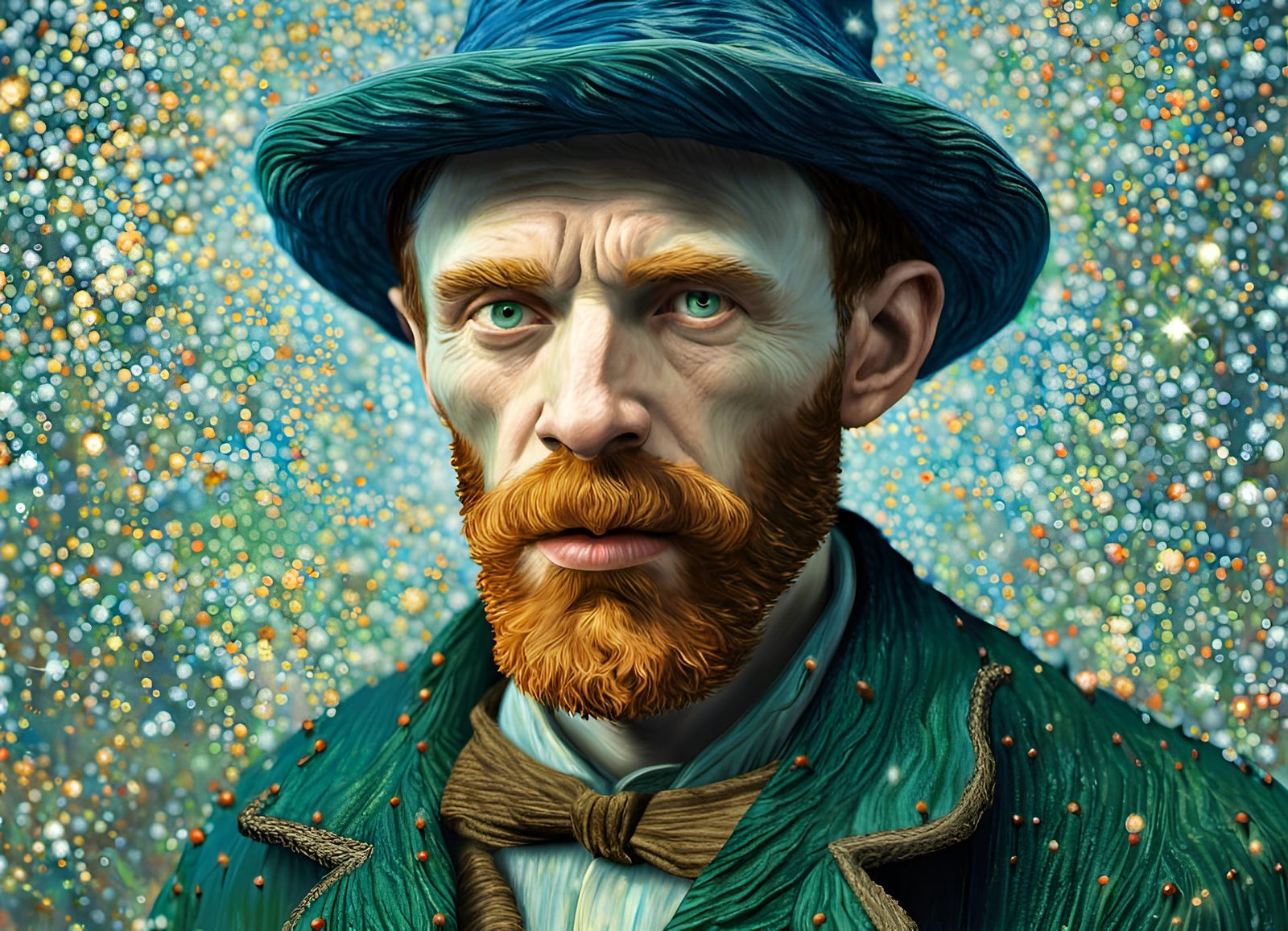 Van Gogh Self-Portrait: Hyperrealistic 3D Alive Painting