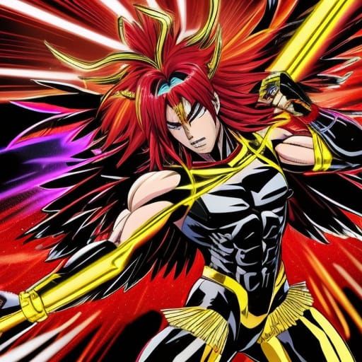 Muscular Showgirl Flexing on Neon Stage, Comic Book Art