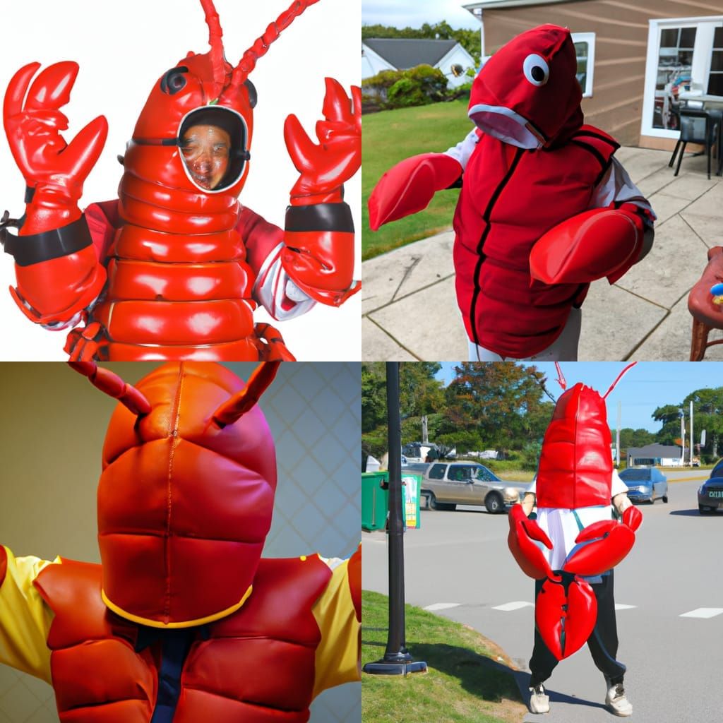 Person in a Funny Lobster Costume