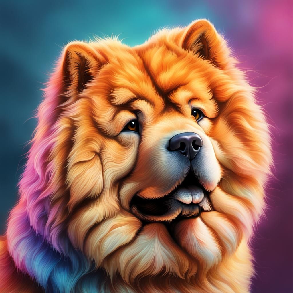 Hyperrealistic Photograph of a Chow Chow