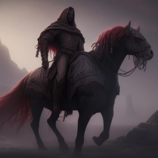 Pale Horseman of Death in Detailed Matte Painting